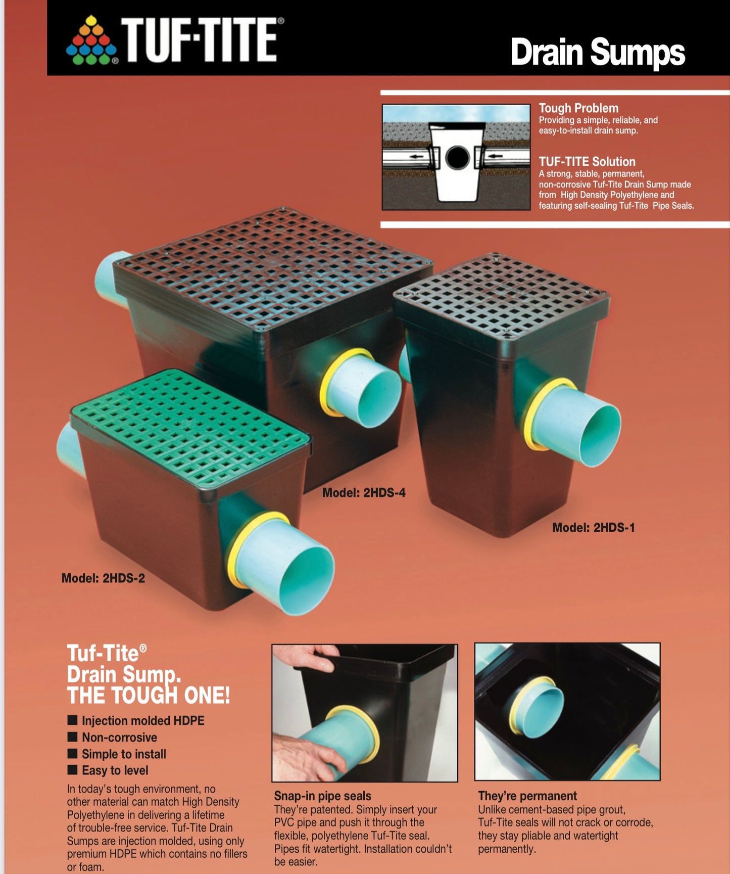 Tuf-Tite Drain Kit 11"x11"x15 1/2" - Corkums Pipe & Culvert Online