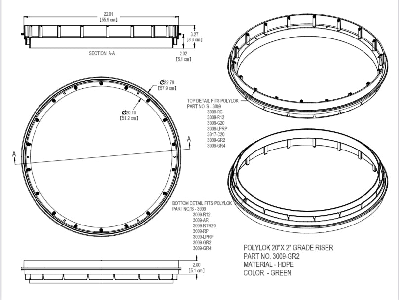 Polylok 20” Risers - Corkums Pipe & Culvert Online