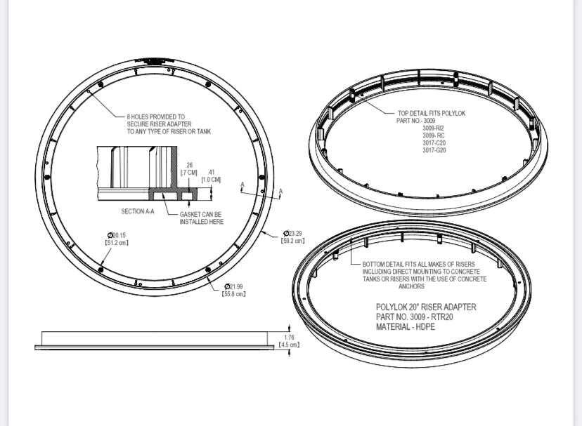 Culvert Overflow Riser Polylok Septic Riser System KIT – Corkums Pipe & Culvert Online