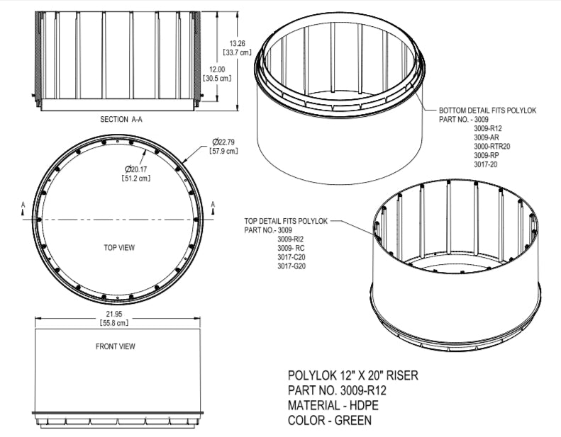 Polylok 20” Risers - Corkums Pipe & Culvert Online